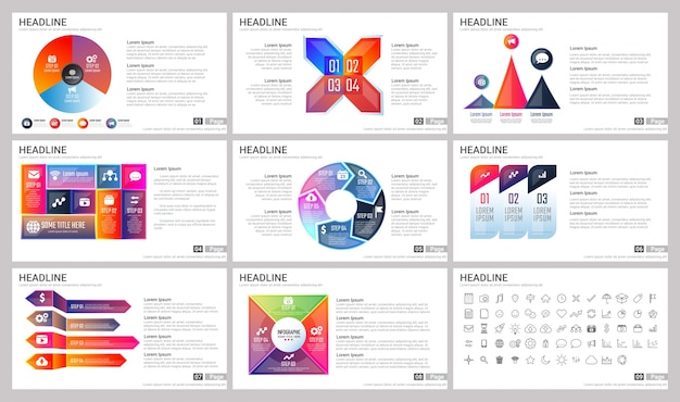 Vettore elementi moderni di infografica per modelli di presentazioni