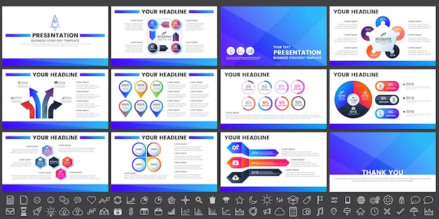 Vettore elementi moderni di infografica per presentazioni