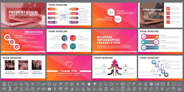 Vector modern elements of infographics for presentations