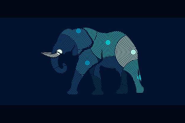 Modern Elephant vector ontwerp