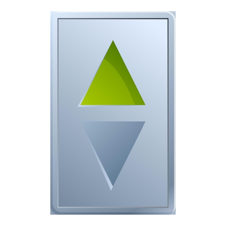 Vector modern elevator going up button panel