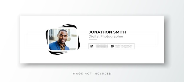 Modern email company signature design template