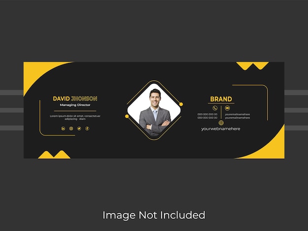 modern email signature design or Facebook cover banner template end unique email footer