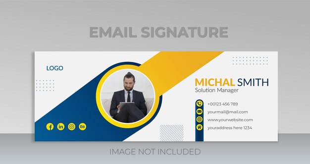 Design moderno della firma e-mail o poster di copertina di facebook