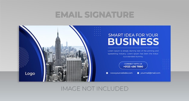 Modern Email Signature Design or Facebook Cover Poster