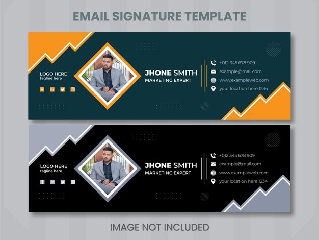 Modern email signature design or Facebook cover poster