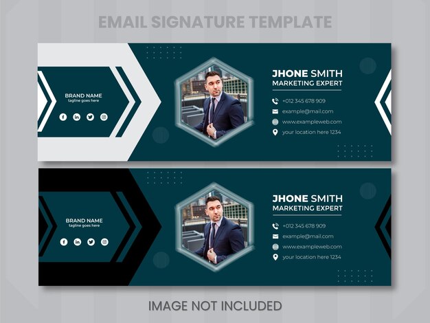 Modern email signature design or Facebook cover poster