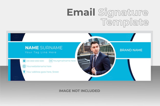 Modern email signature design or personal social media cover