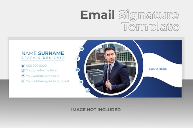 Modern email signature design or personal social media cover