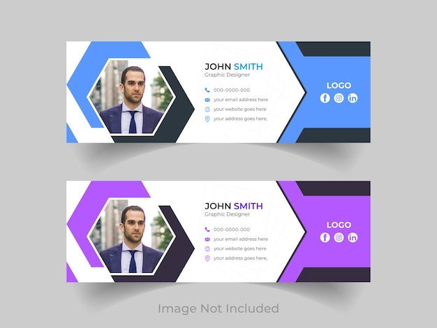 Modern Email signature design and professional Facebook Cover template