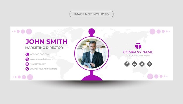 現代の電子メール署名デザインテンプレート