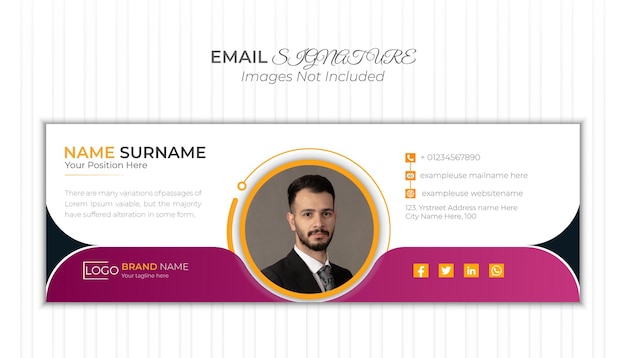 modern Email signature design template