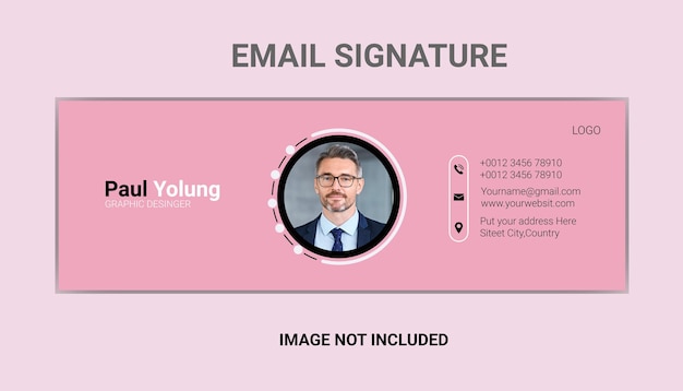 Vettore design moderno della firma dell'e-mail