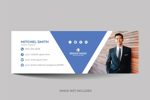 Modern email signature or email footer template