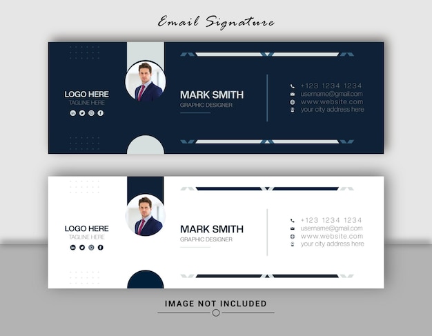 Modern email signature and footer design template