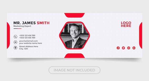 Modern email signature or personal social media cover design