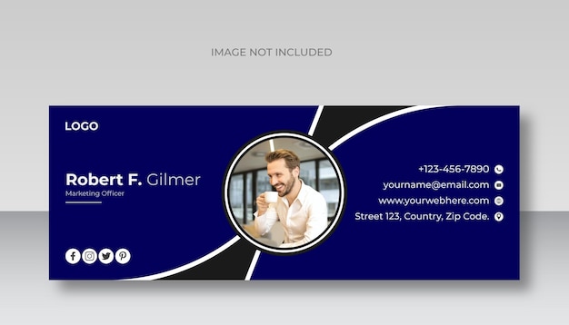 Modern email signature and Professional Facebook Banner Template Design