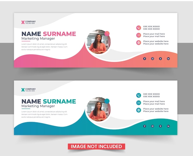 Modern email signature template design