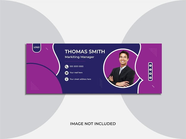 modern email signature template design