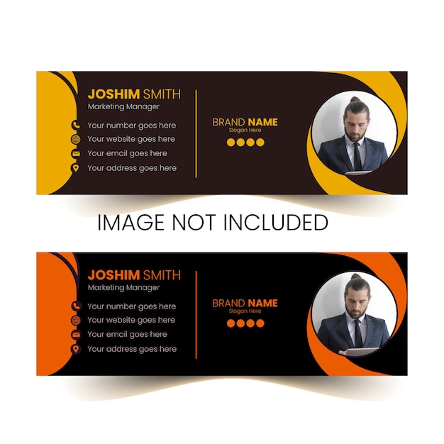 modern Email signature template or email footer and personal social media cover design