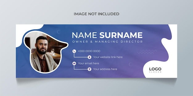 Modern email signature template layout