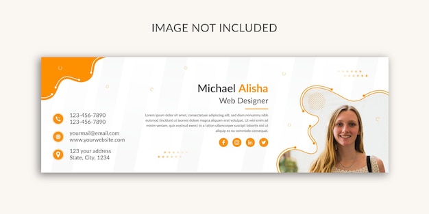 Modello di firma e-mail moderno e design della copertina di facebook personale