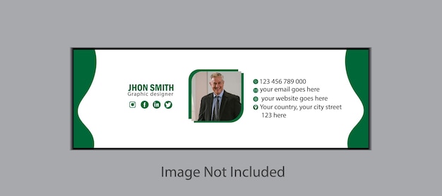 Vector modern email signature teplate