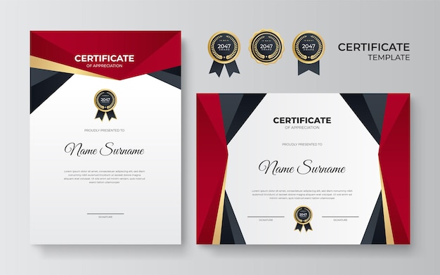 Modern employee of the month certificate gradient elegant certificate template