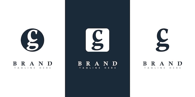 Modern en eenvoudig CG-letterlogo in kleine letters geschikt voor elk bedrijf met CG- of GC-initialen