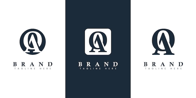 Modern en eenvoudig Letter OA-logo geschikt voor elk bedrijf met OA- of AO-initialen