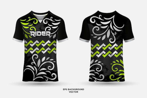 Modern en futuristisch design jersey geschikt voor racen, voetbal, gamen, sporten en fietsen