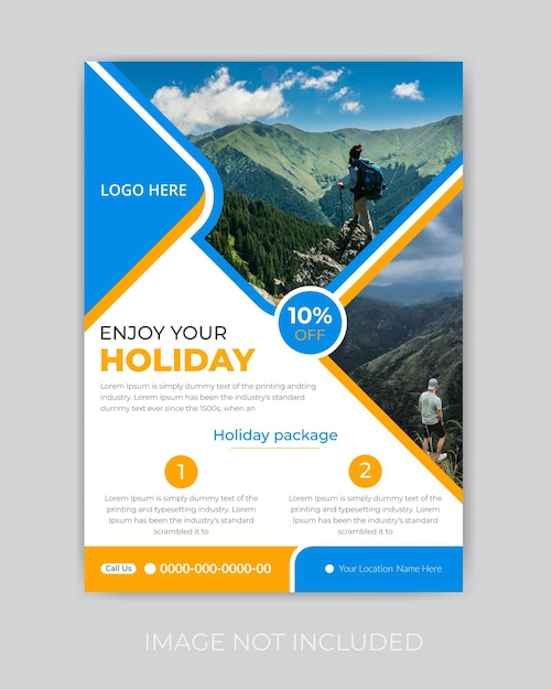 modern en minimaal reisflyerontwerp voor reclame