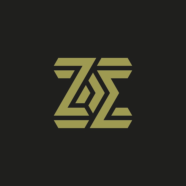 Modern en minimalistisch beginletter ZE of EZ monogram logo