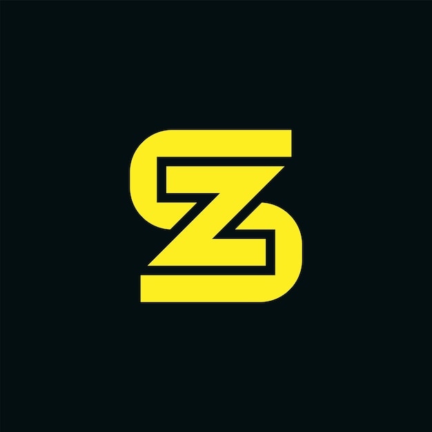 Modern en minimalistisch eerste letter SZ of ZS monogram logo
