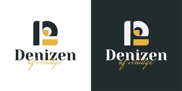 Modern en minimalistisch Letter D Logo-ontwerp met abstract concept. D Monogram Logo, pictogram of symbool