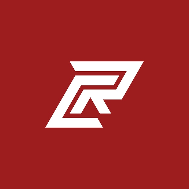 Modern en minimalistisch logo met eerste letter RC of CR-monogram
