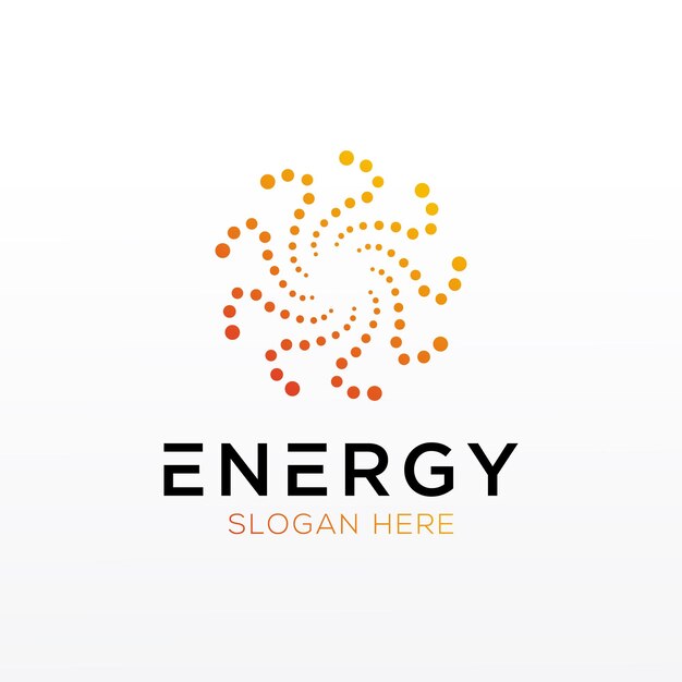 Vector modern energy logo design solution positive