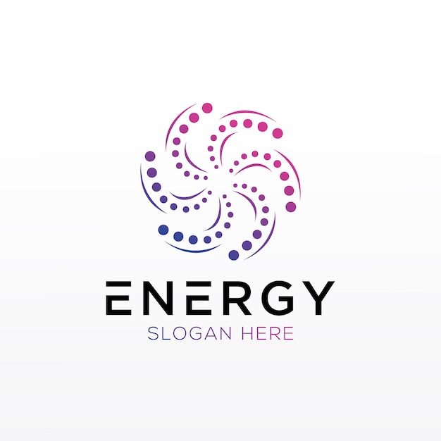 Energia moderna logo design soluzione positiva