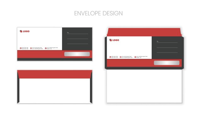 Vector modern envelope design template