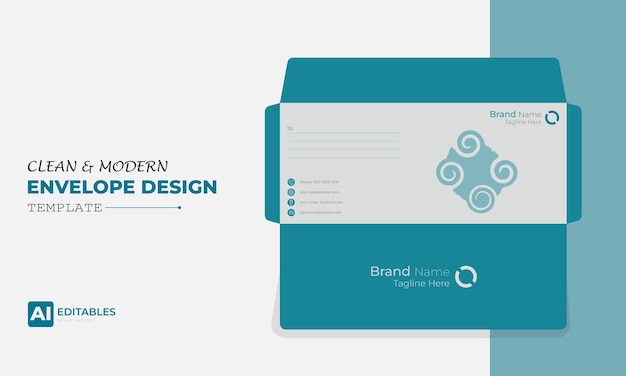 ベクトル 現代の封筒デザインのテンプレート