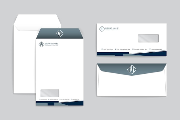 Modern envelope template design