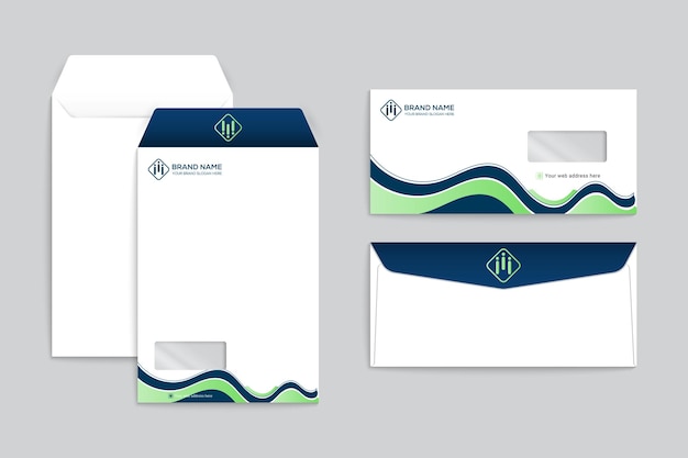 Modern envelope template design