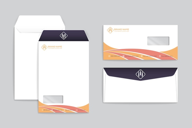 Modern envelope template design