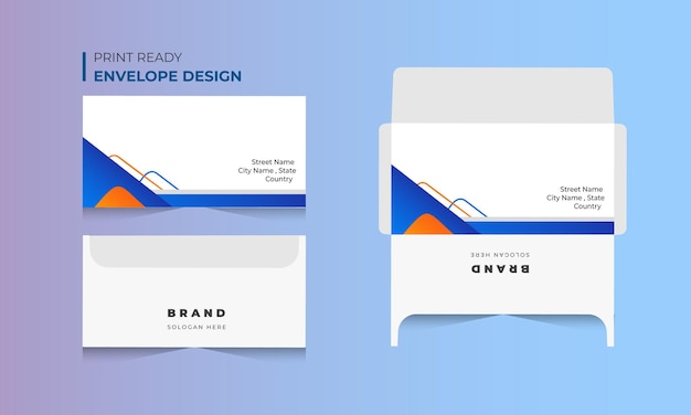 Modern Envelope Template Vector