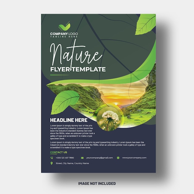 Vector modern environment flyer nature style