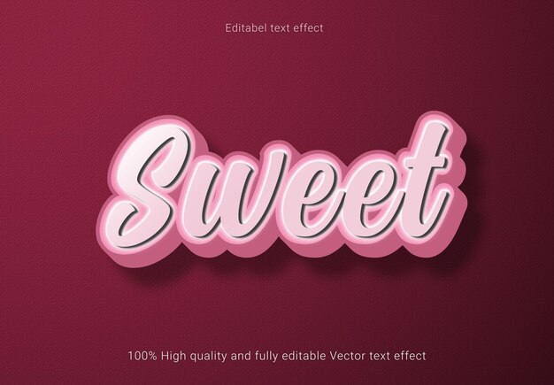 Modern eps vector editable creative text effect design