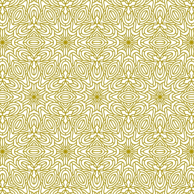 Modern ethnic mandala gold pattern line background