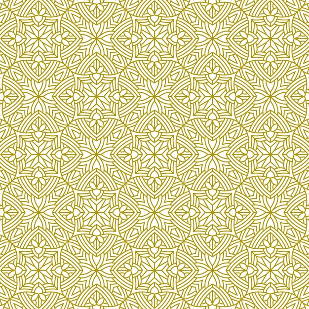 Modern ethnic mandala gold pattern line background