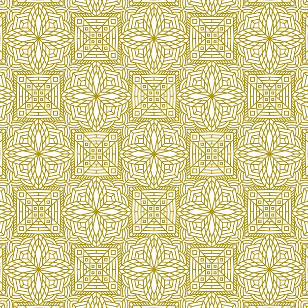 modern ethnic mandala gold pattern line background