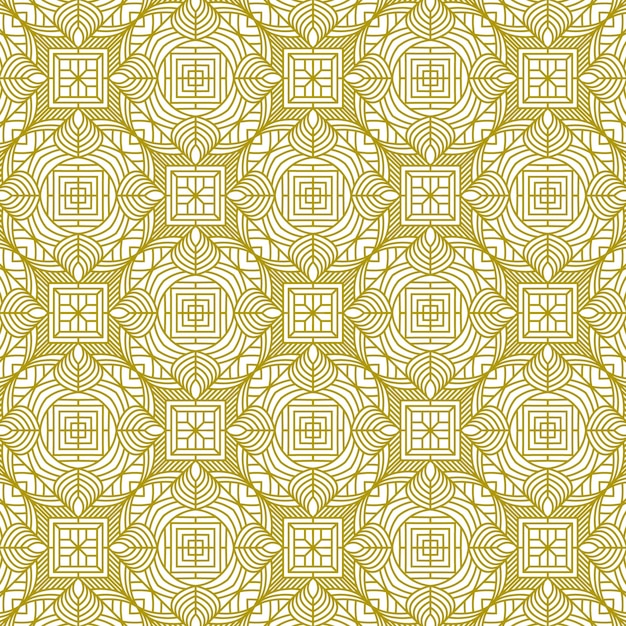 modern ethnic mandala gold pattern line background